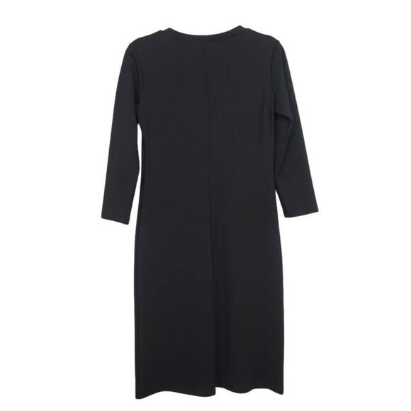 Sonnet James Black A Play Sheath Dress Sz S Knee Length Modest Career Minimalist - Picture 3 of 8